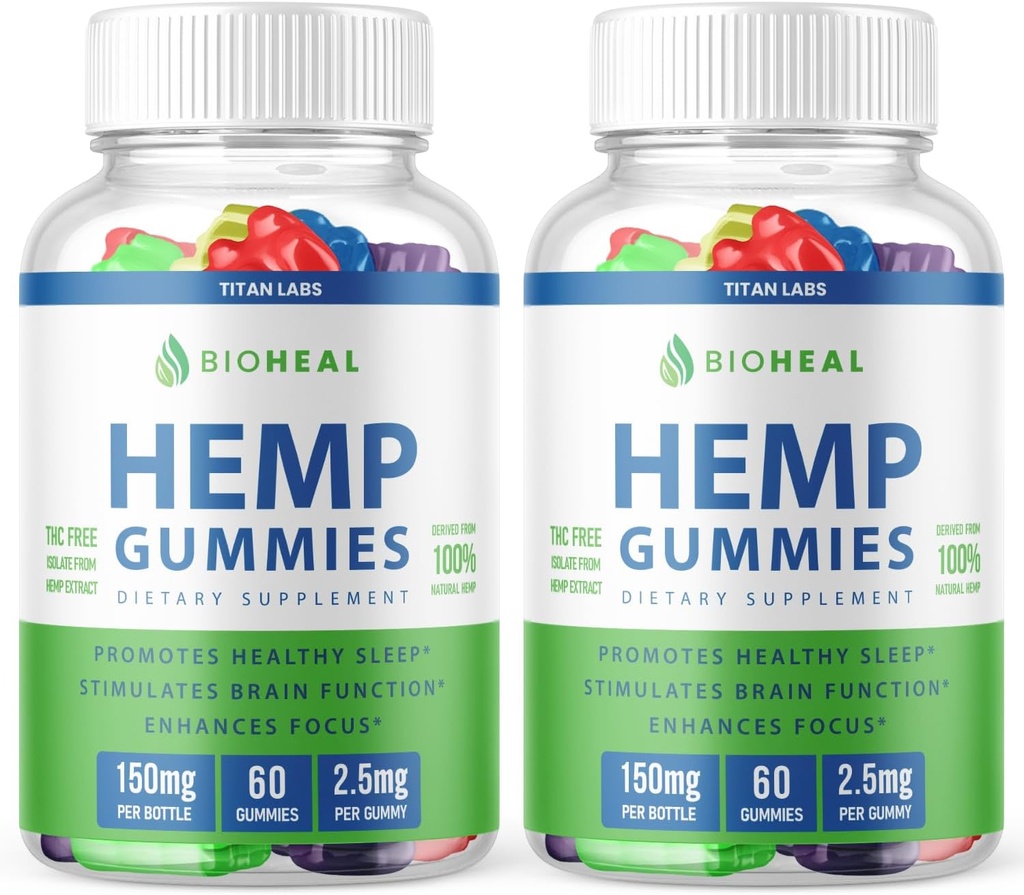 (2 Pack) bioheal Gummies, bioheal Gummies עבור Tinnitus, bioheal Gummies 300 מ"ג, Bioheal hempmies, Bioheal hempmies, Bioheal Gummies מתקדם פורמולה תמיכה (120 מסטיקים)