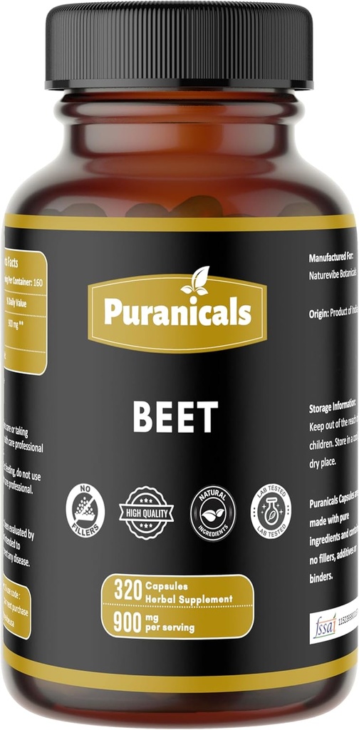 Beet Premium 320 קפסולות Nitric Oxide Booster