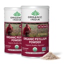 OrganIC INDIA Psyllium אבקת אורגני - Fine Grain Psyllium תוסף, תמיכה עיכול, טבעוני, Gluten-Free, non-GMO, מקור סיבים - 6 oz (Pack של 2)