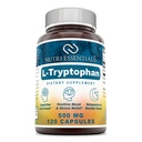 תוסף L-Tryptophan Dietary - תוספי שינה טבעיים עם 500 מ"ג של טופס חינם L Tryptophan - Circulation & Immune תמיכה 120 קפסולות