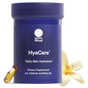 Ritual HyaCera Skin תוספת לתמיכה Wrinkle, עם Hyabest® ו- Ceratiq® עבור תמיכה בהשבתת העור, Hyaluronic Acid, Glycolipids, Ceramides, Gluten Free, non GMO, Vanilla Essence, 30 יום אספקה אספקה אספקה