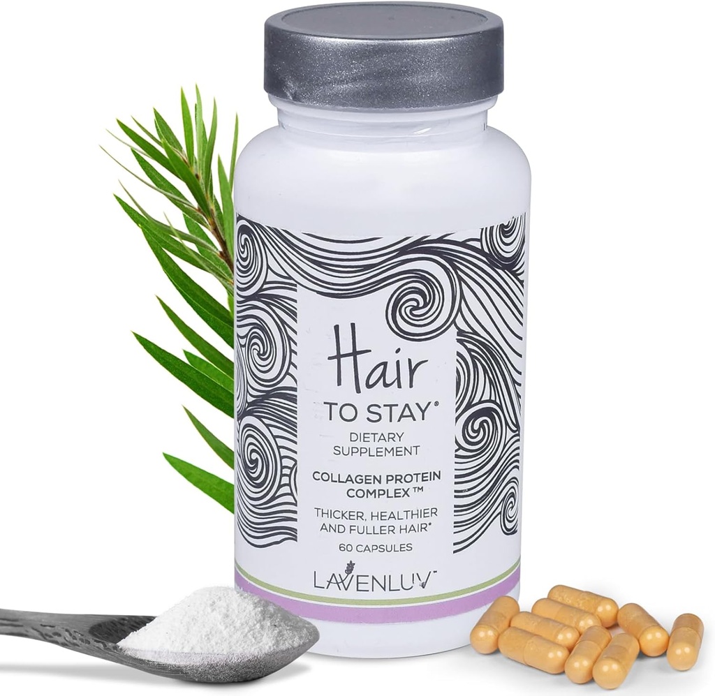 60 גלולות צמיחה - coagen Peptides קפסולות - Lavenluv - Thicker - תוסף ביוטין ויטמינים - צמיחה - אובדן רזה