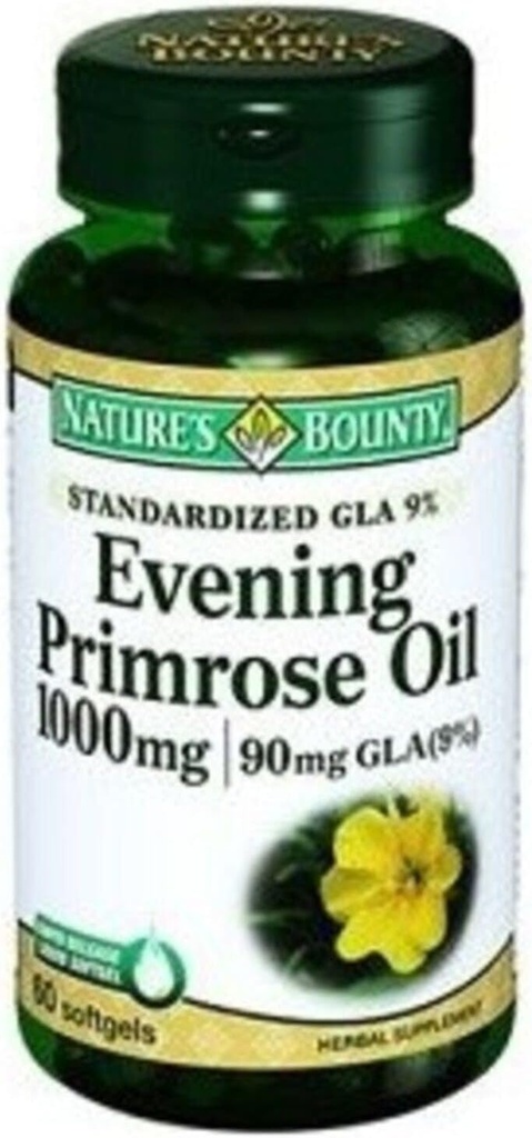 שמן חג המולד Bounty Evening Primrose, 90 מ"ג, 60 Softgels (Pack of 3)