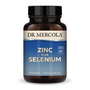 Dr. Mercola Zinc Plus Selenium - מינרל בל תוסף - עבור Immune, Brain & Respiratory Support - מכיל Zinc Glycinate Chelate & Copper - GMO-Free & Gluten-Free - 90 קפסולות (90 משרתים)
