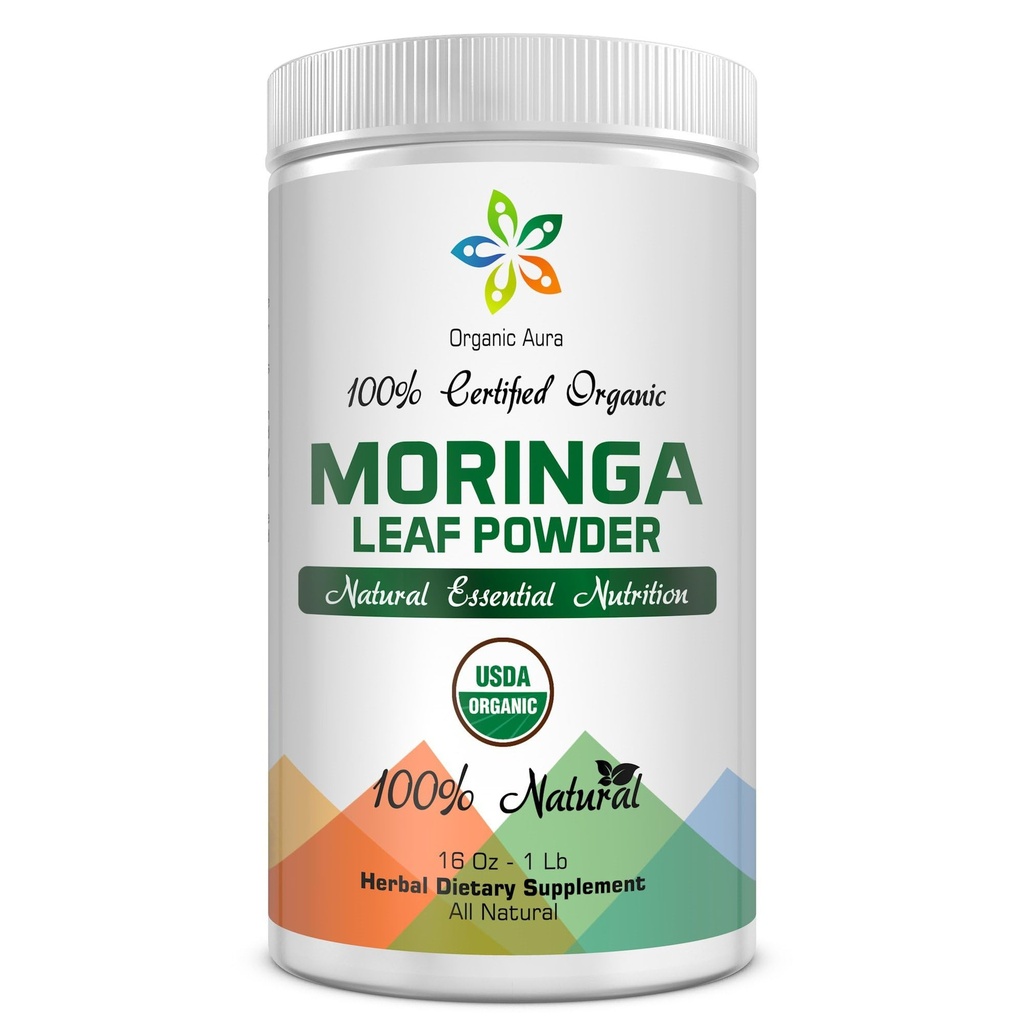 מורשה אורגני Moringa Leaf אבקת-1Lb. USDA מוסמך אורגני. 100% טהור ומקורי. באופן טבעי מגביר את האנרגיה, המטבוליזם והאינטימיות. Raw Green Whole Superfood No GMO, Gluten Free