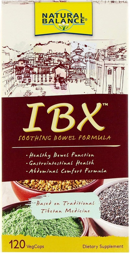 איזון טבעי IBX Soothing Bowel Formula, 120 VegCaps