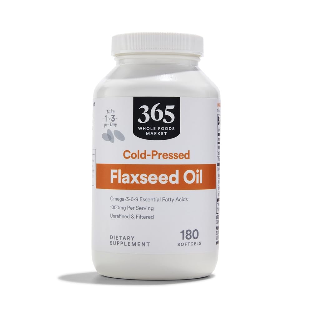 365 על ידי Whole Foods Market, Flax Seed Oil, 180 הרוזן