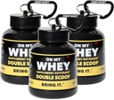 OnMYWHEY חלבון אבקה Container to Go - Travel Water Bottle Funnel for Mixes, Portable Pre Workout תוסף Containers & Dispenser Funnels, Mini Preworkout תוספים להורדה