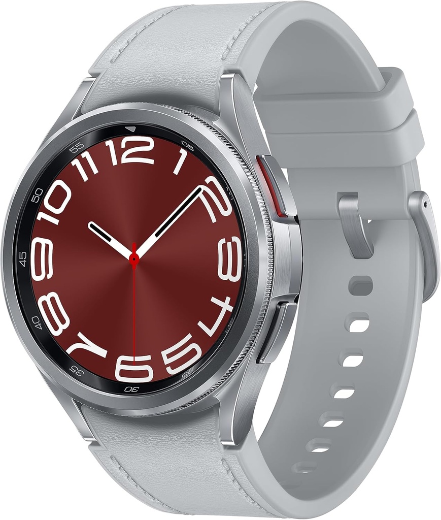 SAMSUNG Galaxy Watch 6 Classic 43mm Bluetooth Smartwatch, רוטינג Bezel, Fitness Tracker, Personalized HR Zones, Advanced Sleep Coaching, Heart Monitor, BIA Sensor, Health Insights, US Silver Version