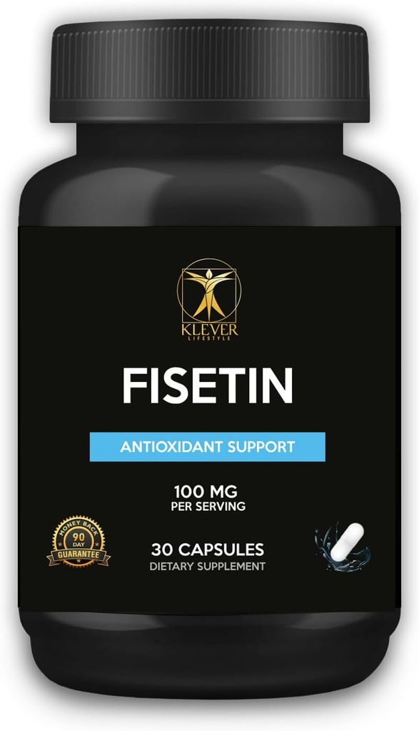 קלבר Lifestyle | Fisetin | Bioflavonoid | Antioxidant Supplement, Anti-Aging Effects, Skin Health, Metabolicהטבות | 30 קפסולות | 100 מ"ג לכל משרת