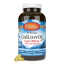 קרלסון - Cod Liver Oil Gems, Super 1000 מ"ג, 250 מ"ג אומגה 3s, 400 IU (10 mcg) ויטמין D3, Wildתפסה את Norwegian Arctic Cod Liver Oil, Nordic Fish שמן קפסולות, 250 Softgels