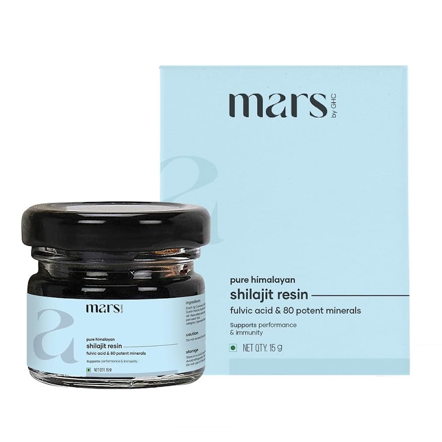 Mars ההימלאיה האורגנית Shilajit Resin | Natural Resin Sourced from the ההימלאיה | Supports Vitality, Energy & Total Wellness | 15g | חבילת 1