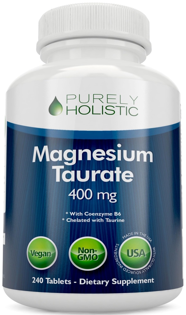 Magnesium Turate 400 מ"ג טבליות - Chelated Magnesium עם Turine ו Coenzyme B6 - קומפלקס גבוה Absorption לבריאות קרדיווסקולרית, שרירים ותפקוד עצבי - 240 טבליות טבעוניות
