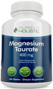 Magnesium Turate 400 מ"ג טבליות - Chelated Magnesium עם Turine ו Coenzyme B6 - קומפלקס גבוה Absorption לבריאות קרדיווסקולרית, שרירים ותפקוד עצבי - 240 טבליות טבעוניות