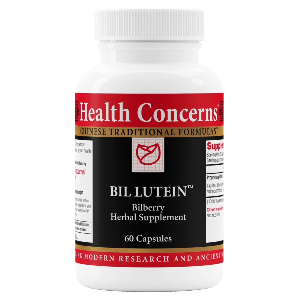 דאגות בריאות ביל לוטין - תמיכה ב- Eye Health & Vision - Lutein, Bilberry & Taurine תוסף - Antioxidants for Retinal Health, Night Vision, Circulation, & Macular Degeneration - 60 קפסולות