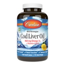 קרלסון - Cod Liver Oil Gems, 460 מ"ג אומגה 3s, בנוסף ויטמינים A ו- D3, Wild שנתפסו הקוטביות הארקטי Cod Liver שמן, Sustainably Sourced Nordic Fish שמן קפסולות, לימון, 150 Softgels