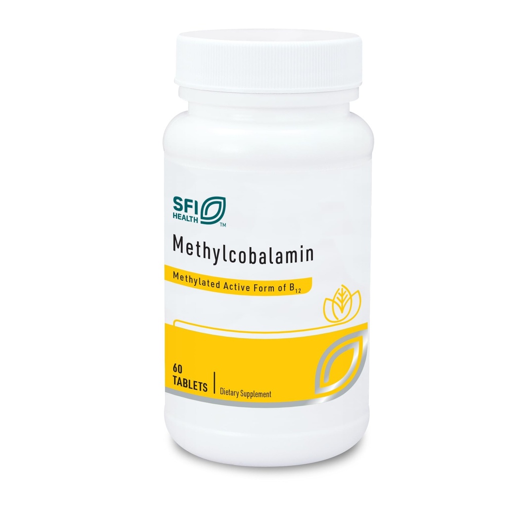 Klaire Labs SFI Health Methylcobalamin Lozenges - 5000 מיקרוגרם ויטמין B12 עבור תמיכה קוגניטיבית ו Cardiovascular, Hypoallergenic & Natural Cherry Flavor (60 טבליות משמעת מהירה)