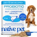 Native Pet Probiotics for Dogs - כלב פרוביוטיקה אבקה לבריאות העיכול, התמיכה ב- Gut, & Immune Boost - אבקת Vet-Formulated עבור כוח מקסימלי עם Enzy & Prebiotics - 120 סקוטיים