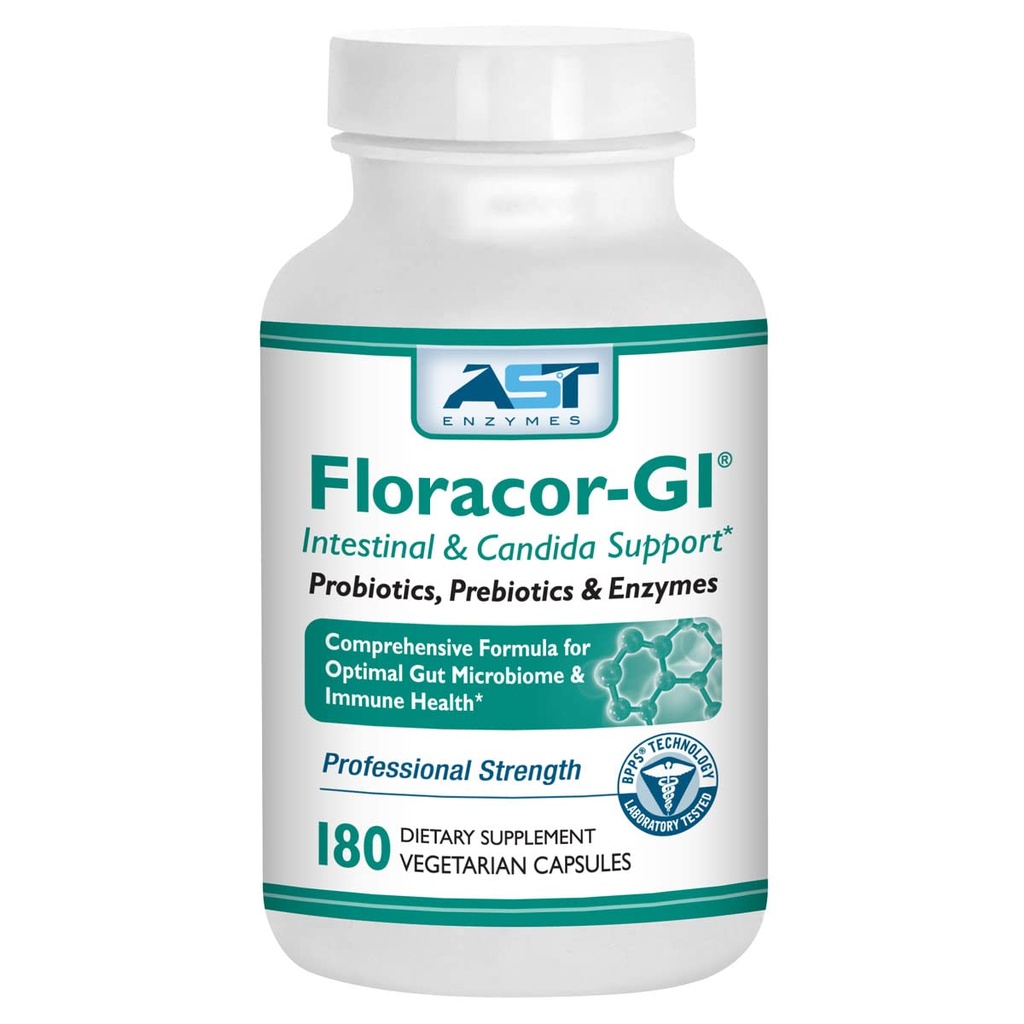 פלורה קור - Probiotics & Enzymes לתמוך Intestinal & Gut Heath -180 קפסולות צמחוניות