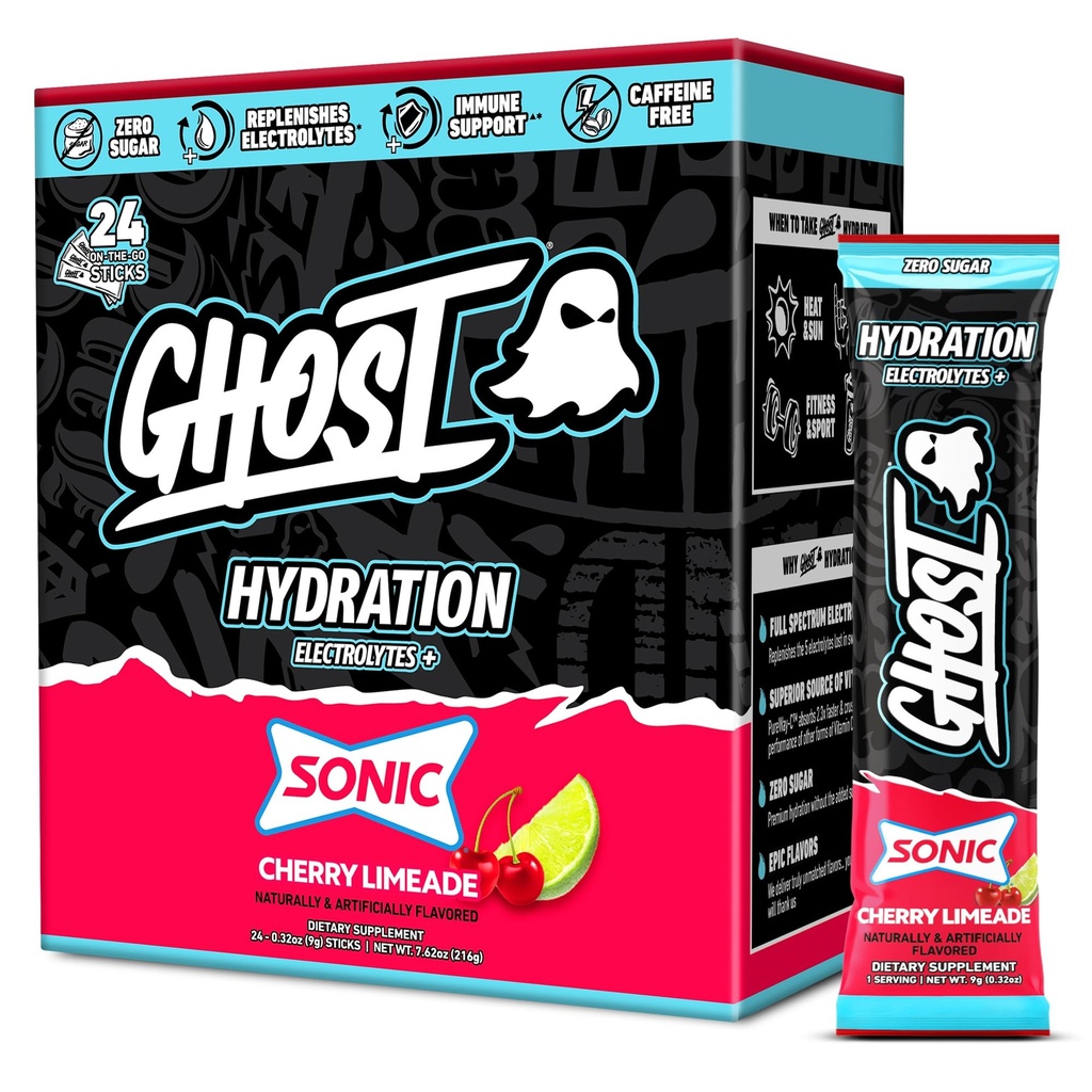 Gair hydrotion Packets, Sonic Limeade, 24 Sticks, אבקת אלקטרוליט - שתו לערבב תוספת עם Magnesium, Potassium, Calcium, ויטמין C - ידידותי, חינם של Soy, Sugar & Gluten