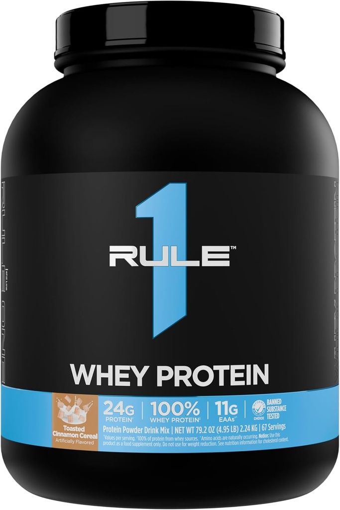 כלל 1 חלבון Whey - 24g Fast-Acting חלבון ממקורות All-Whey עם באופן טבעי Occurring EAAs & BCAAs for Workout Recovery or Anytime Use (5 פאונד)