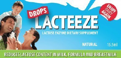 Lactase Enzyme Lacteeze טיפות 15.5 מ"ל נוזל על ידי Gelda Scientific על ידי Gelda Scientific