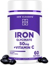ברזל Glycinate 50 מ"ג עם ויטמין C | תוסף ברזל מתקדם עבור אנמיה הקלה, Immune Boost & אנרגיה תמיכה; Gentle על Stomach, קיצור מהיר | Non-GMO, Gluten-Free Softgels עבור נשים וגברים & גברים & גברים