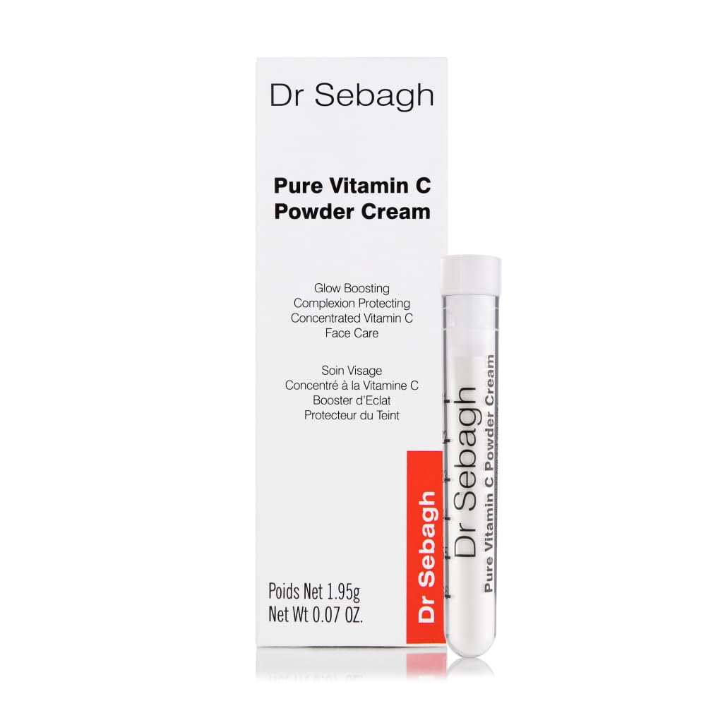Dr Sebagh - ויטמין C אבקת קרם (CLINICALLY PROVEN RADIANCE) - ויטמין C Cream for Face - Glow Boosting Skincare - ויטמין C Cream for Dark Spots, Eye, Face & Acne - (0.07 Oz, 1 Pack)