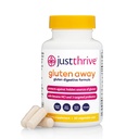 Just Thrive Gluten Away - 30 משרתי Enzymes + תמיכה פרוביוטית להגנת גלטן - טבעוני, תוסף בריאות Gut