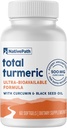 NativePath Turmeric Curcumin עם שמן Seed שחור - תוספת תמיכה מתקדמת נגד חמצון משותף - Premium Turmeric Softgels with Enhanced High Absorption, non-GMO & Gluten-Free, 60 Softgels