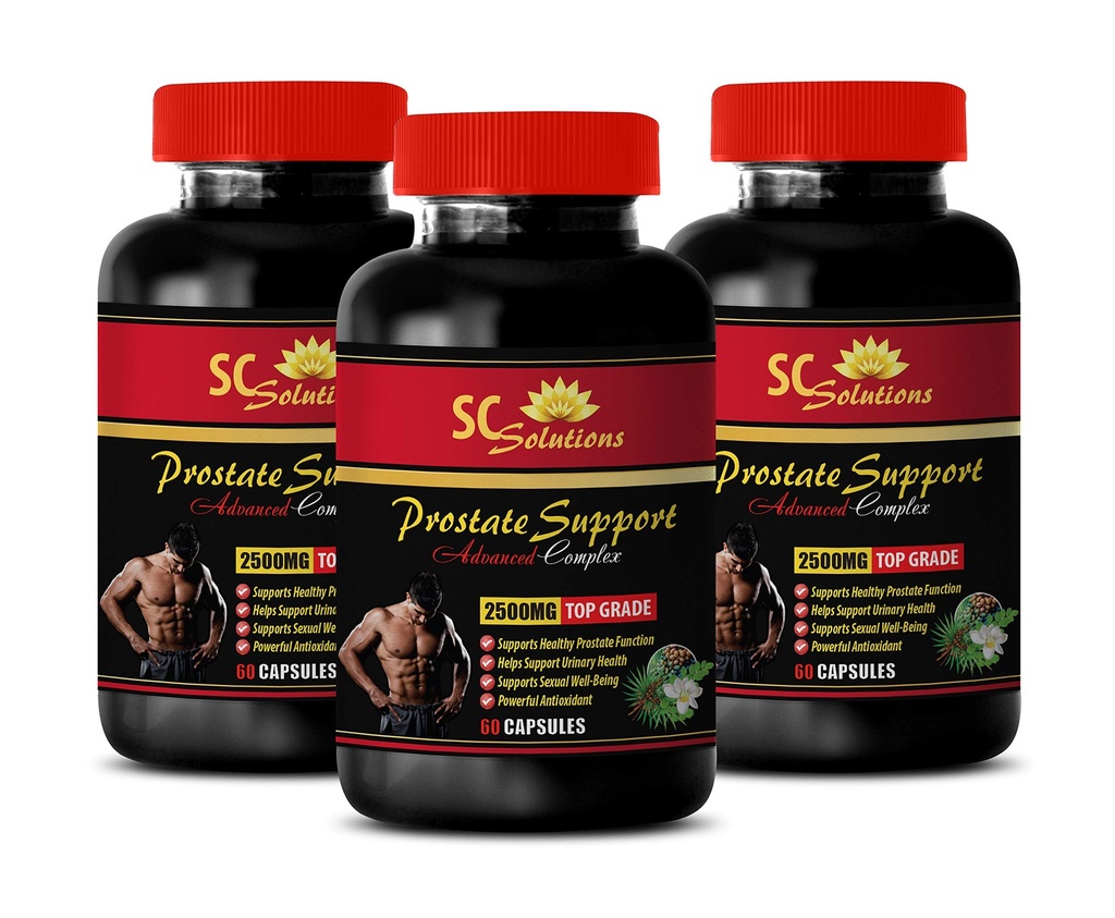 Prostate Support Now - Prostate Support 1345MG - Advanced Complex - Saw Palmetto Hair - 3 בקבוקים (180 קפסולות)