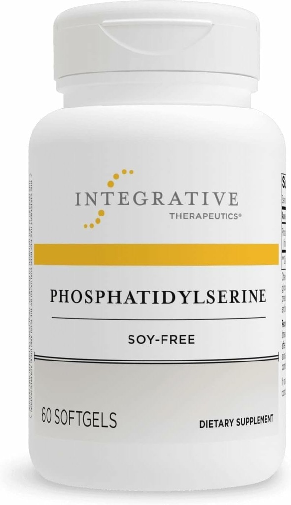 Integrative Therapeutics Phosphatidylserine - Brain Function Supplement * - תומך תגובה בלחץ בריא * - Gluten-Free & Milk-Free - 60 Softgels (60 משרתים)