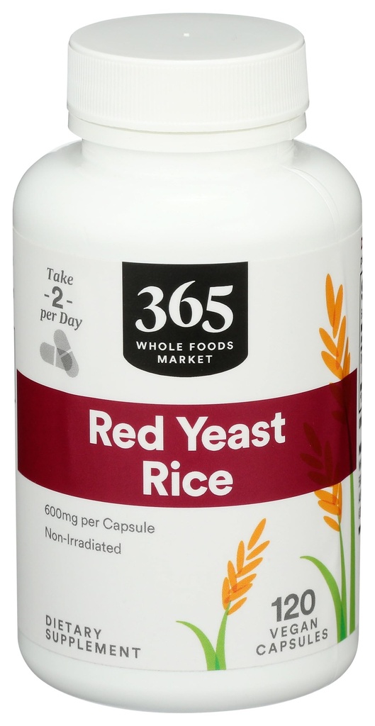 365 על ידי Whole Foods Market, Red Yeast Rice 600 מ"ג, 120 הרוזן