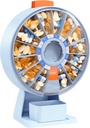 Daviky Pill Dispenser Daily, גדול גלולות מאורגן עם וול-הר או עומד בשימוש, 14 ימים גלולות מכיל, Push Button Design, Weekly Pill Box for ויטמין, Medicine, Supplement, שמן דגים (כחול)