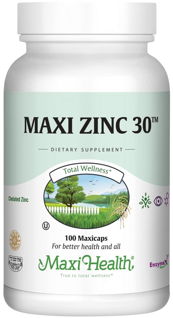 תוספי Zinc - Zinc 30 מ"ג עם Enzymax - התמיכה הגבוהה ביותר בפוטנציה - Chelated Zinc Glycinate כמוסות - Zinc ויטמין למבוגרים - כשר - 100 Count