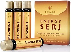 אנרגיה SERJ עם Schisandra, Eleuthero ו-Royal Jelly עבור No Caffeine Energy Boost