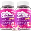סוכר חינם Calcium Citrate Gummies 1000 מ"ג w /Vitamin D3 K2, Magnesium, Zinc, Boron, Manganese, Copper עבור העצם, שריר ו Immune, האולטימטיבי Absorption Calcium עבור נשים וגברים - טבעוני, 120 Ctsssssss.