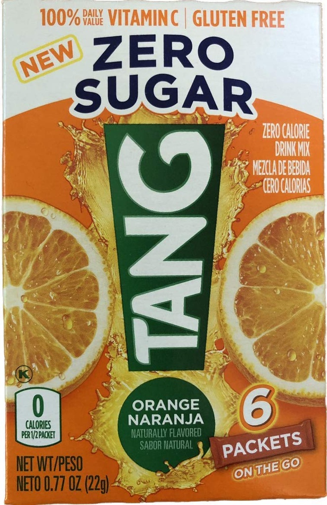 Tang On The Go! Orange Naranja ויטמין C Drink 6 חבילות פתוחות קלות קלות קלות קלות