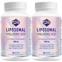 Liposomal Hyaluronic Acid תוספי 1000 מ"ג - High Bioavailable Dietary Hyaluronic Acid כמוסות - עם 200 מ"ג טרמולה פוליsaccharides עבור חיזוק עור כפול, Joint Lubricationcation, 2 Pack