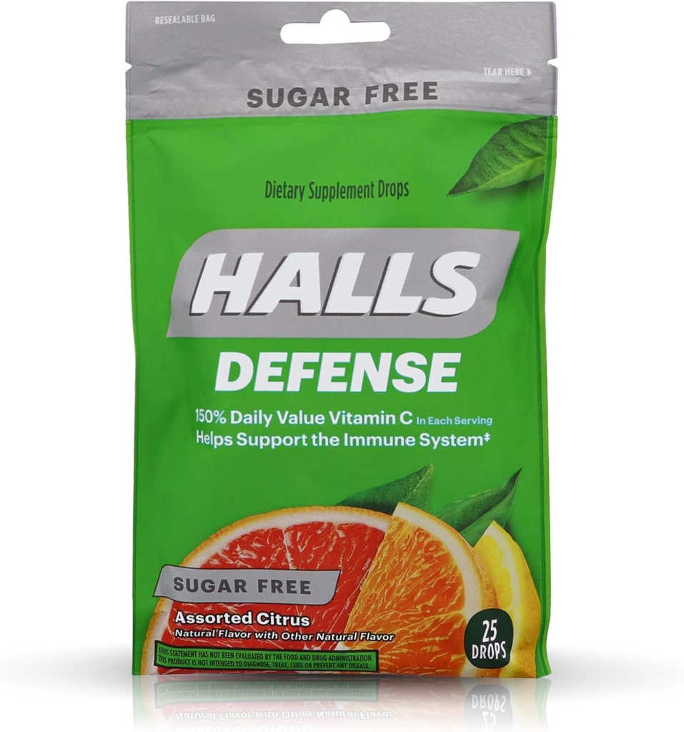 ויטמין C Drops Sugar Free Assorted Citrus - 25 ct, Pack of 4