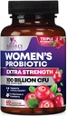 Probiotics for Women Digestive Health Support - 90 מיליארד CFU Women's Probiotic, 16 Strains, Cranberry, Vaginal Probiotic with Prebiotics, PH, Immune, Urinary, & Feminine Health Support, 60 קפסולות