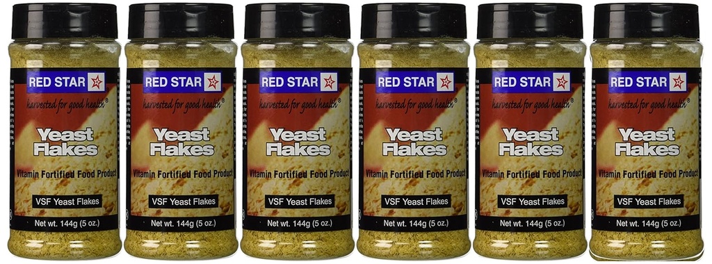Red Star Nutritional Yeast - VSF Mini Flake - 5 oz Every (Pack of 6)