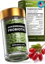 Akkermansia Muciniphila Probiotics 320 מיליארד CFU: GLP-1 פרוביוטיקה ו-Prebiotic | Akkermansia Probiotics for guts Astaxanthin & Berberine & Chromium 120 ספירה