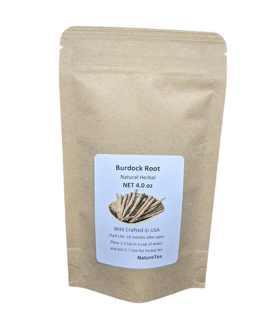 Burdock Root - Arctium lappa Roasted Grodock Root לחתוך 100% מן הטבע (4 oz)