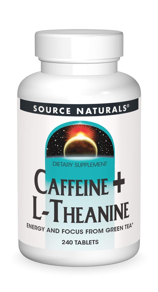 מקור טבעי Caffeine + L-theanine, אנרגיה ומקד תמיכה תה ירוק * - 240 טבליות