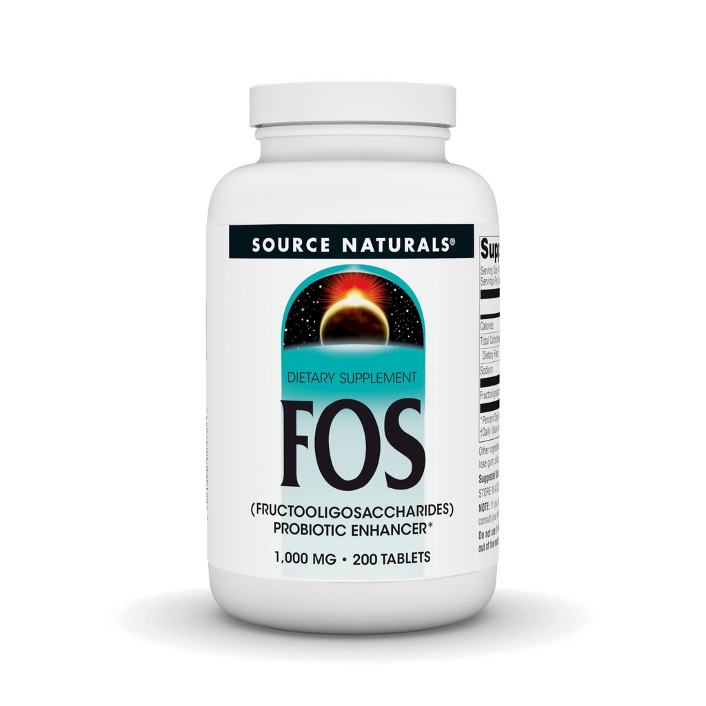 מקור טבעי FOS 1000 מ"ג Fructooligosaccharides Probiotic Enhancer - 200 טבליות
