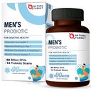 NATURE TARGET Probiotics לגברים עם תוספת של Men Care, Prebiotics & Probiotic for Men's Digestive and Immune Health, 60 מיליארד CFUs & 14 Strains Shelf Stable, Gluten & Soy חינם (90 טבליות)