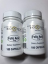 Folic Acid 5 מ"ג - BioTech Pharmacal - 100 כמוסות - Pack of 2