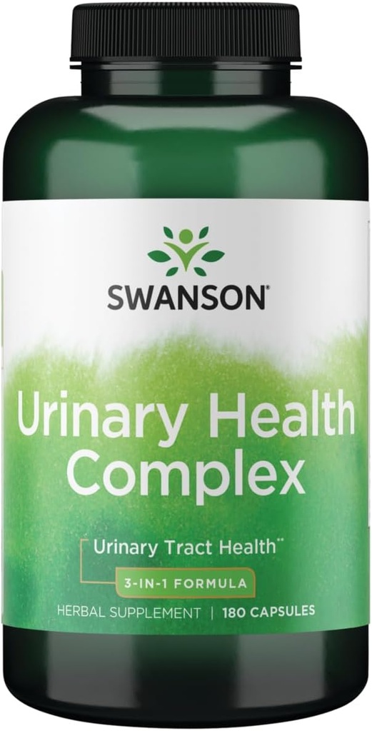 Swanson Urinary Health Complex Triple Herbal Protection Urinary Bladder Health Support 180 קפסולות