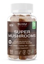 SUKU ויטמינים - Super Mushroom - Reishi Chaga, טורקיה Tail & Lions Mane בלגן חניכיים עבור Immunity - Easy to Chew - non GMO, Gluten Sugar Free - Espresso Decaffeinated חניכיים, הרוזן 50